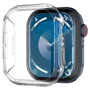 POUZDRO PRO APPLE WATCH 10 (46MM) PRŮHLEDNÉ SPIGEN THIN FIT KŘIŠŤÁLOVĚ ČIŘÉ