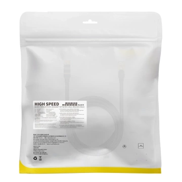 Baseus Speed ​​Seven Netzwerkkabel RJ45 10Gbps 8m schwarz (WKJS010601)