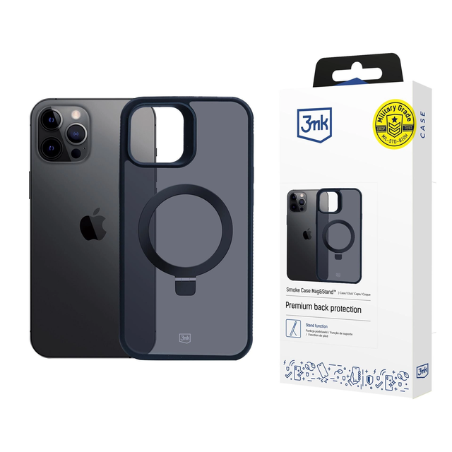 Etui do Apple iPhone 12 Pro Max - 3mk Smoke Case Mag&Stand