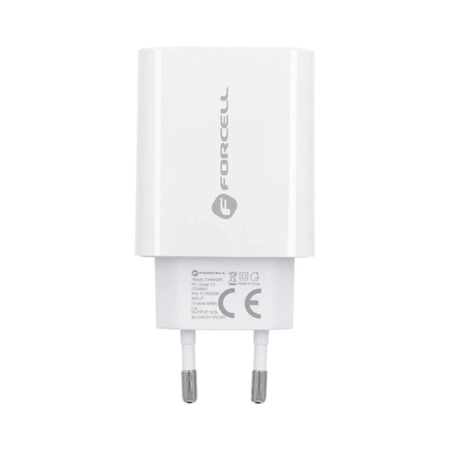 Nabíjačka Forcell 20W USB-C PD QC 4.0 Lightning kábel pre iPhone 12 13 14