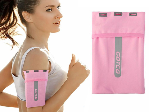 Goteo armband sport armband case for phone L Pink