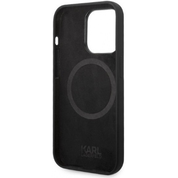 Pouzdro Karl Lagerfeld KLHMP14LSNIKBCK pro iPhone 14 Pro 6,1" pevné silikonové pouzdro Iconic Magsafe