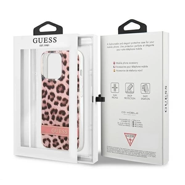 Guess GUHCP13LHSLEOP iPhone 13 Pro / 13 6.1 "рожевий / рожевий жорсткий чохол Leopard