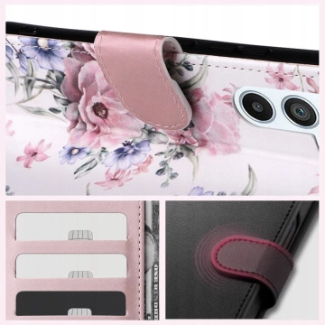 Etui Wallet do Redmi 14C / POCO C75 Tech-Protect Blossom Flower