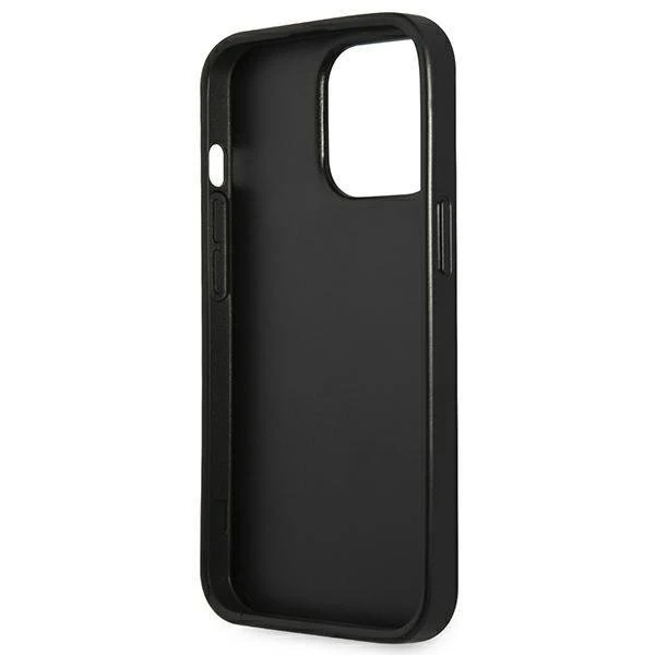 Etui Guess GUHCP13LPSATLK pro Apple iPhone 13 Pro / 13 6,1" černý/černý pevný obal SaffianoTriangle Logo