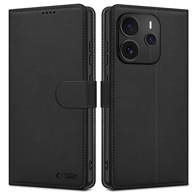 Etui Wallet do Redmi Note 14 / POCO M7 Pro 5G Tech-Protect Czarny