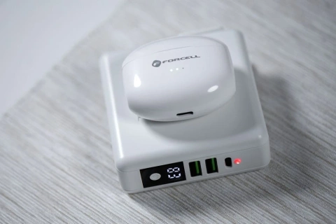 Bezdrátová sluchátka Forcell F-Audio TWS Clear Sound BT 5.3 bílá