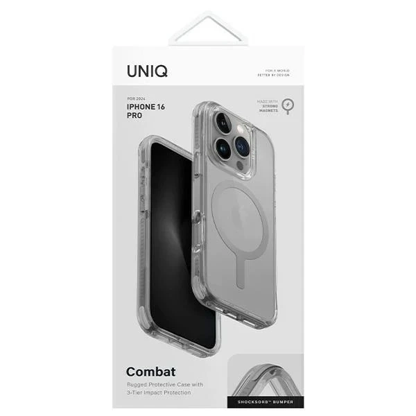 UNIQ Combat Case für iPhone 16 Pro 6,3" Magclick Charging Grau/Steingrau