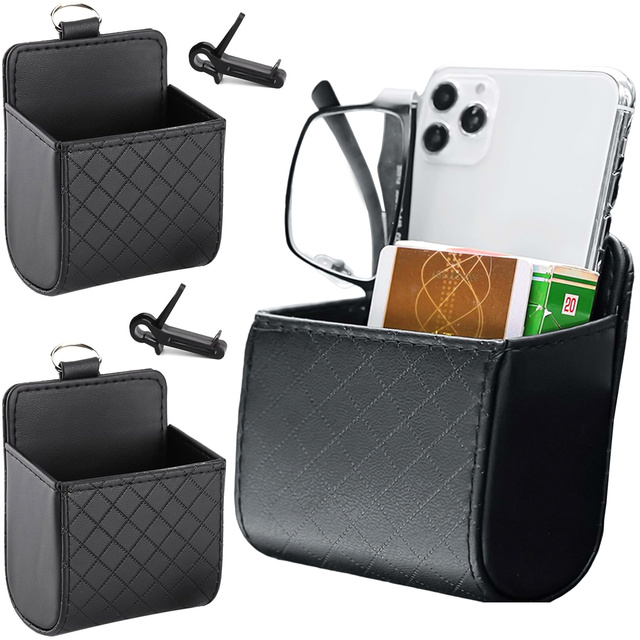 2x Car grill organizer holder car grill hook box Alogy Car Air Vent Black