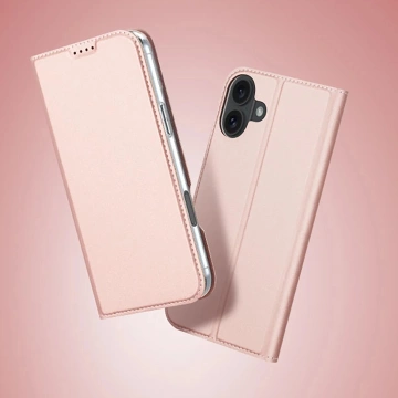 Захисний чохол Dux Ducis Skin Pro рожевого кольору з відкидною кришкою для iPhone 16