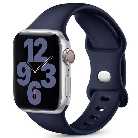 Športový gumený remienok Alogy pre Apple Watch 42/44/45 / 49 mm námornícka modrá
