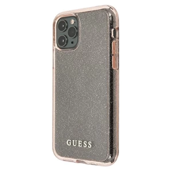Guess GUHCN58PCGLPI iPhone 11 Pro różowy/pink Hard Case Glitter