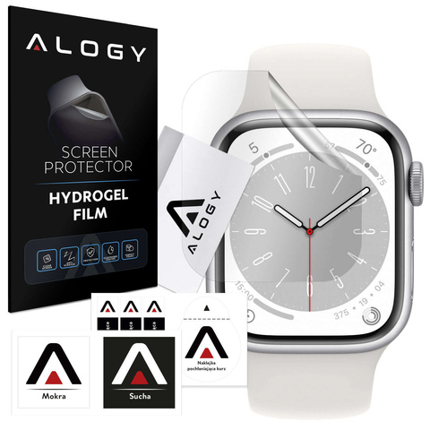 2x захисна плівка Alogy Hydrogel Smartwatch для Apple Watch 4 5 6 7 8 SE 40/41 мм