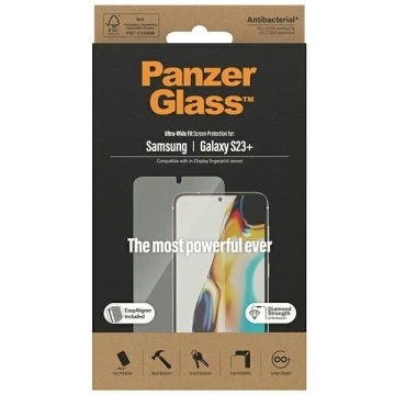 Tempered glass for Samsung Galaxy S23 PanzerGlass Ultra-Wide Fit with applicator
