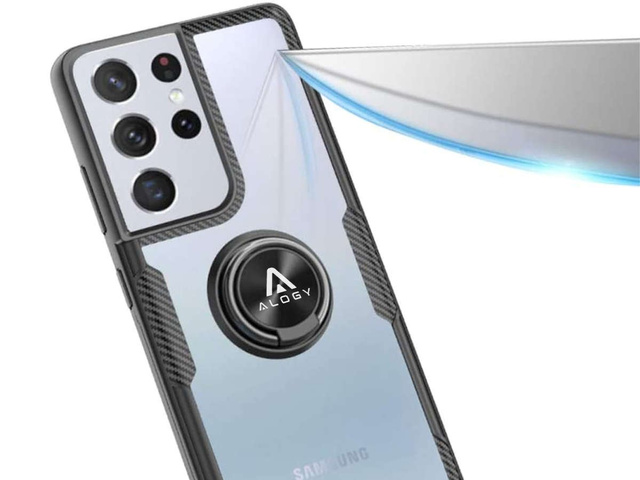 Etui Alogy Ring Holder Clear Armor для Samsung Galaxy S21 Ultra czarne