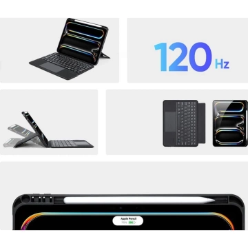 Protective case with bluetooth keyboard for iPad Pro 11 (2024) DUX DUCIS DK Black