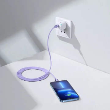 Baseus Crystal Shine Series cable USB cable for fast charging and data transfer USB Type C - Lightning 20W 2m purple (CAJY000305)
