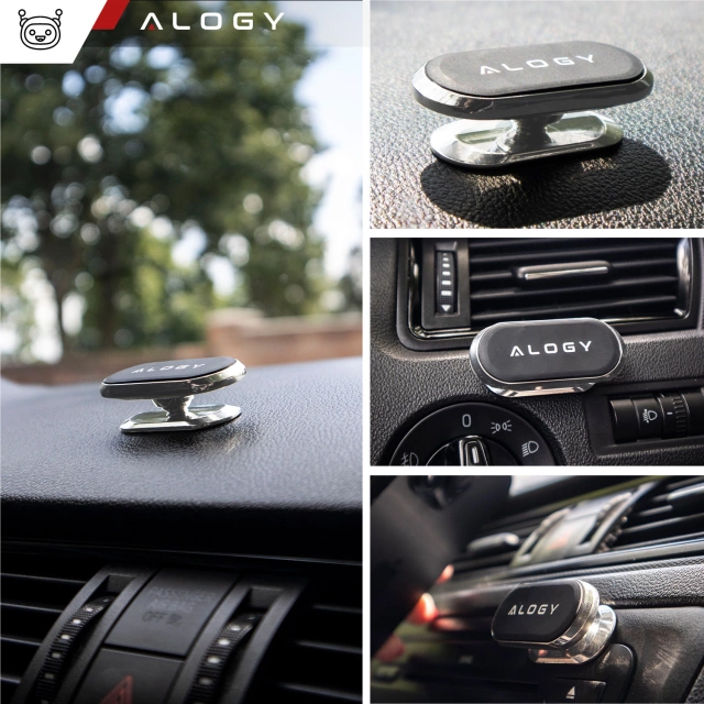 Alogy Magnetic Car Holder Universal for Phone on the Cockpit for the Board Black