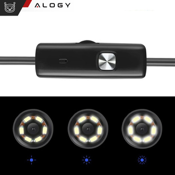 Kamera inspekcyjna endoskopowa micro USB USB-C USB Full HD 3m 8mm Endoskop Alogy Hard Wire
