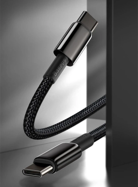 Baseus USB Type C - Кабель USB Type C Power Delivery Quick Charge 100 W 5A 2m чорний (CATWJ-A01)