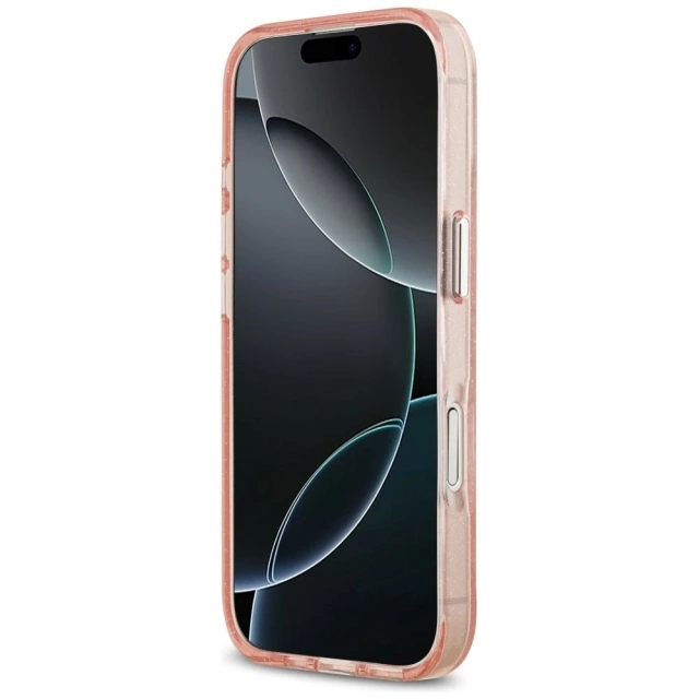 Etui Ochronne do iPhone 17 Karl Lagerfeld IML Glitter K&C Heads MagSafe Różowy