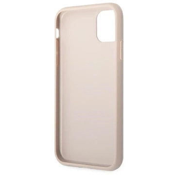 Etui Guess GUHCN61G4GFPI na iPhone 11 6,1" pevné puzdro 4G kovové zlaté logo