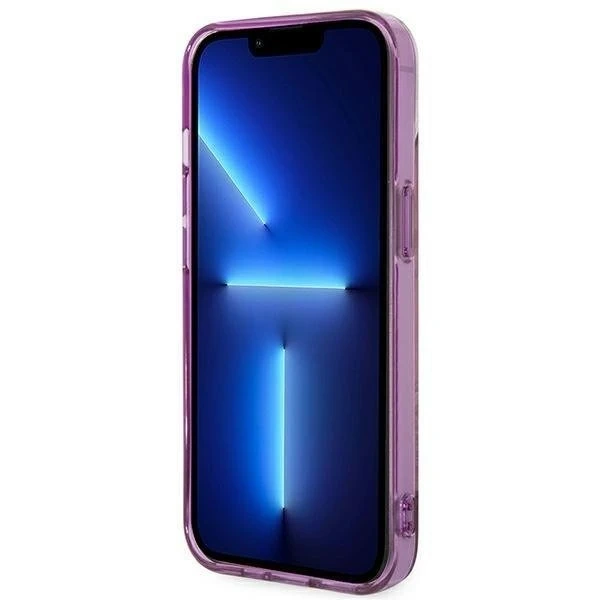 Pouzdro Guess GUHCP14MHGJGHP pro Apple iPhone 14 Plus 6,7" růžové/růžové pevné pouzdro Jungle Collection