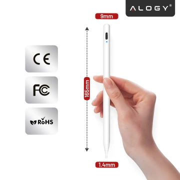 Магнітний стилус Alogy Note & Sketch Pen для Apple iPad Pro/ Air/ Mini White