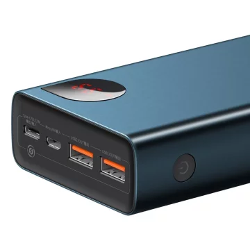 Powerbank Baseus Adaman Metal 20000mAh, PD, QC 3.0, 65W, 2xUSB USB-C micro USB, (niebieski)