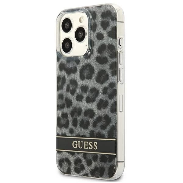 Guess GUHCP13LHSLEOK iPhone 13 Pro / 13 6,1" szary/grey Hardcase Leopard