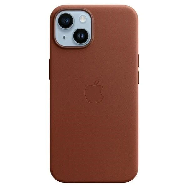 Оригінальний захисний чохол Apple Phone Case MPP73ZM/A для Apple iPhone 14 6.1" umber/umber Leather Case MagSafe