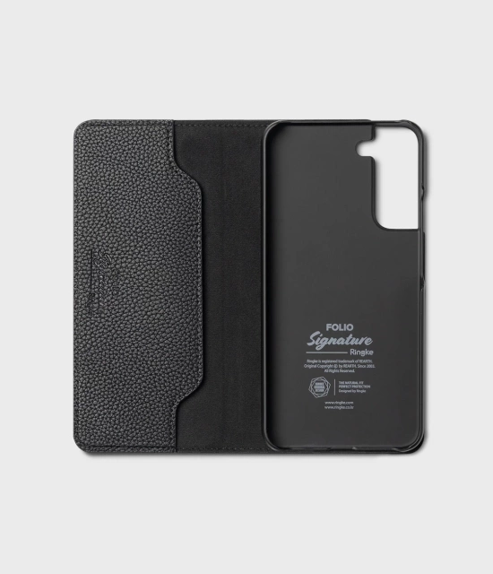 Шкіряний чохол Ringke Folio Signature Flip для Samsung Galaxy S22 (S22 Plus) чорний (FSS118R262)