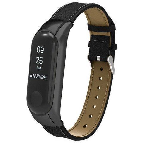 Alogy leather band for Xiaomi Mi Ban 3/4 eco leather black