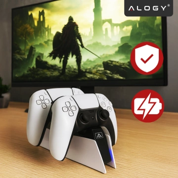 Подвійна док-станція для контролера PlayStation 5 PS5 Pad White