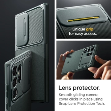 Etui Spigen Optik Armor pro Samsung Galaxy S24 Ultra Abyss Green