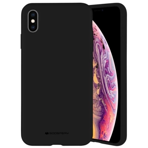 Mercury Silicone Phone Case for iPhone 14 black/black