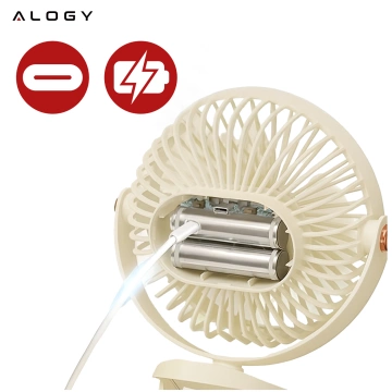Fan Windmill Pinwheel Portable Clip Alogy Desktop Baby Stroller Cordless White