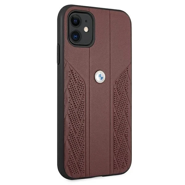 Чохол Etui BMW BMHCN61RSPPR для Apple iPhone 11/ Xr Hardcase Leather Curve Perforate