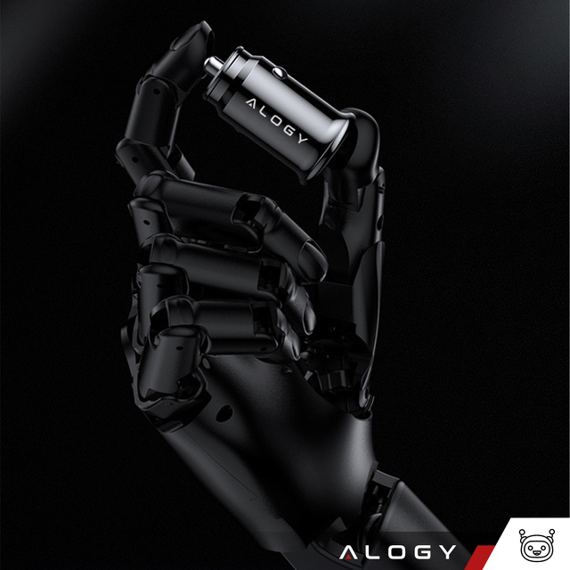 Nabíječka do auta 38W USB QC 3.0 18W USB-C C PD 20W rychlá a silná pro telefon do auta Alogy černý kabel USB-C 1m