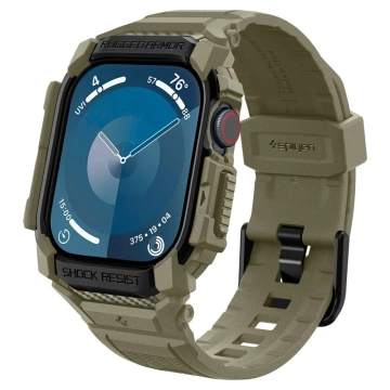 ЧОХОЛ З РЕМІНЦЕМ ДЛЯ APPLE WATCH 10 (46 ММ) ВІНТАЖНИЙ ХАКІ SPIGEN RUGGED ARMOR PRO