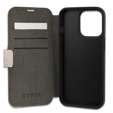 Etui Guess GUBKP13X4GMGPI для iPhone 13 Pro Max 6,7" книга 4G Великий металевий логотип
