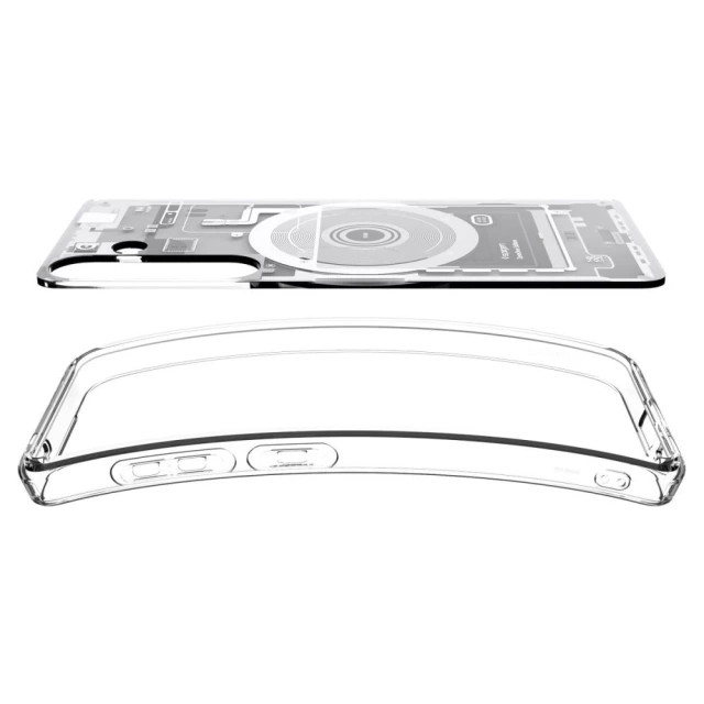 Чорний чохол для Galaxy S25 Zero One White Spigen Ultra Hybrid MagSafe