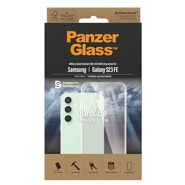 Чохол для Samsung Galaxy S23 FE PanzerGlass HardCase Antibacterial Clear
