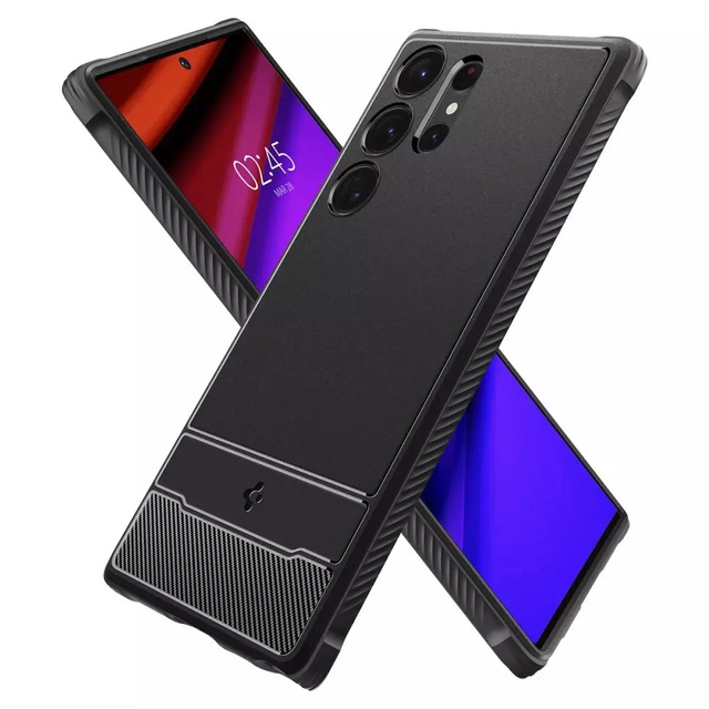 Telefón Spigen Rugged Armor pre Samsung Galaxy S23 Ultra Matte Black