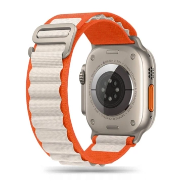 NYLON PRO APPLE WATCH 4 / 5 / 6 / 7 / 8 / SE / ULTRA (42 / 44 / 45 / 49 MM) ORANGE / MOUSY
