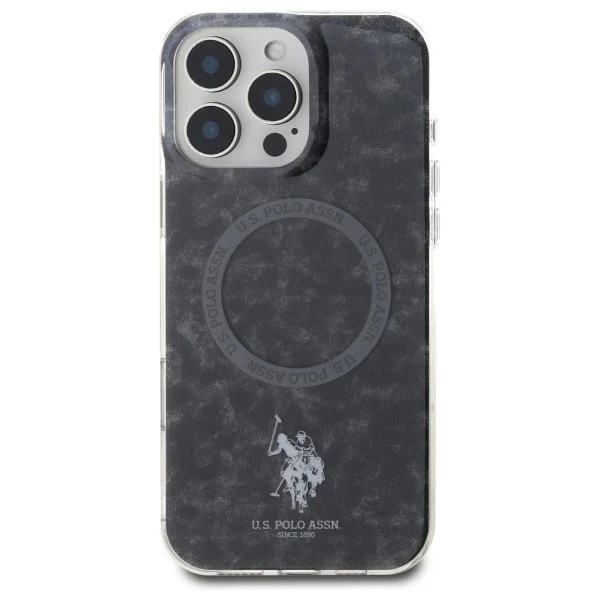 US Polo Hülle für iPhone 16 Pro 6,3" Schwarzer Ring MagSafe