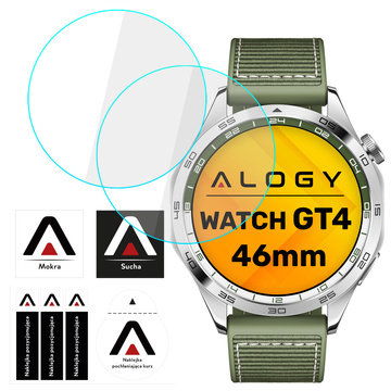 2x tvrzené sklo pro Huawei Watch GT4 GT 4 46mm ochranné pro chytré hodinky Alogy Screen Protector Watch