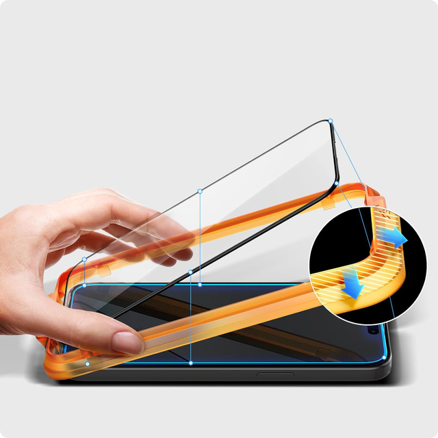 Tvrdené sklo Spigen Alm Glass FC 2-Pack pre Apple iPhone 15 Black