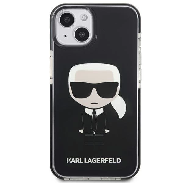 Karl Lagerfeld KLHCP13STPEIKK iPhone 13 mini 5,4" pevný obal černý/černý Iconik Karl