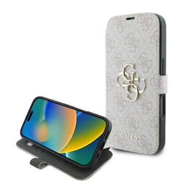 Guess 4G Metal Logo Book Case iPhone 16 Pro Max – Ružový